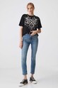 T-shirt bawełniany damski z nadrukiem kolor czarny RW24.TSD501 czarny RW24