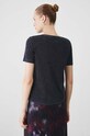 Odzież T-shirt bawełniany damski z ozdobną aplikacją kolor czarny RW24.TSD506 czarny