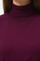 T-shirt damski z golfem RW24.TSD600 bordowy