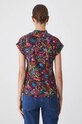 Odzież T-shirt bawełniany damski z domieszką elastanu wzorzysty kolor multicolor RW24.TSD601 multicolor
