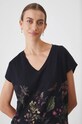 T-shirt bawełniany damski – Medicine z okazji roku Miłosza, kolor czarny RW24.TSD651