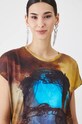 T-shirt bawełniany damski z kolekcji Zdzisław Beksiński x Medicine kolor czarny RW24.TSD855 czarny