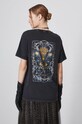 T-shirt bawełniany damski z kolekcji Zodiak - Byk kolor czarny czarny RW24.TSD951