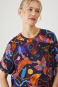 T-shirt bawełniany damski z domieszką elastanu z kolekcji Karolina Matyjaszkowicz x Medicine kolor multicolor RW24.TSDB51 multicolor
