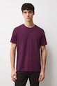 T-shirt bawełniany męski z domieszką elastanu gładki fioletowy RW24.TSM020