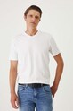 Bavlněné tričko pánské s příměsí elastanu jednobarevné bílá barva RW24.TSM021 bílá RW24