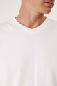 Bavlněné tričko pánské s příměsí elastanu jednobarevné bílá barva RW24.TSM021 bílá