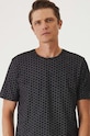 T-shirt bawełniany męski kolor czarny czarny RW24.TSM024