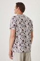 Odzież T-shirt bawełniany męski z domieszką elastanu wzorzysty kolor beżowy RW24.TSM025 beżowy