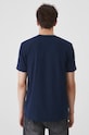 Odzież T-shirt bawełniany męski z elastanem gładki kolor granatowy RW24.TSM026 granatowy
