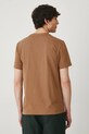 Odzież T-shirt bawełniany męski z elastanem gładki kolor brązowy RW24.TSM026 brązowy