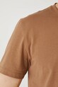 T-shirt bawełniany męski z elastanem gładki kolor brązowy RW24.TSM026 brązowy