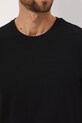 T-shirt bawełniany męski z elastanem gładki kolor czarny RW24.TSM026