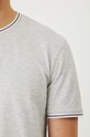 T-shirt bawełniany męski z domieszką elastanu z dzianiny strukturalnej kolor szary szary RW24.TSM033