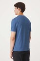 Odzież T-shirt bawełniany męski z domieszką elastanu z dzianiny strukturalnej kolor niebieski RW24.TSM033 niebieski