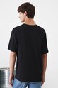 Odzież T-shirt męski z modalem kolor czarny RW24.TSM055 czarny