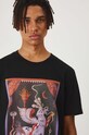 T-shirt bawełniany męski z nadrukiem kolor czarny czarny RW24.TSM103