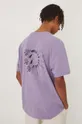 fioletowy Medicine t-shirt bawełniany Męski