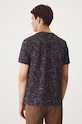 Oblečení Bavlněné tričko pánské s příměsí elastanu, se vzorem černá barva RW24.TSM328 černá