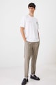 Bavlněné tričko pánské s elastanem s potiskem bílá barva RW24.TSM408 bílá RW24