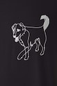 T-shirt bawełniany męski z kolekcji na Dzień Psa z domieszką elastanu z nadrukiem kolor czarny RW24.TSM431