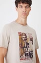 Bavlněné tričko z kolekce Science by Peter Smolka béžová barva RW24.TSM452 béžová