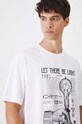 T-shirt bawełniany męski z domieszką elastanu z kolekcji Science kolor biały RW24.TSM455 biały