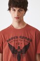 T-shirt bawełniany męski z nadrukiem kolor pomarańczowy pomarańczowy RW24.TSM508