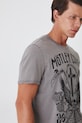 Bavlněné tričko Mötley Crüe šedá barva šedá RW24.TSM673