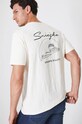 Medicine tricou din bumbac print bej RW24.TSM907