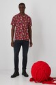 T-shirt bawełniany męski z domieszką elastanu świąteczny kolor czerwony RW24.TSMA22 czerwony RW24