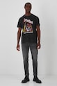 T-shirt bawełniany męski Judas Priest kolor szary RW24.TSMA70 szary RW24