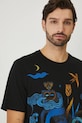 T-shirt bawełniany męski z kolekcji Karolina Matyjaszkowicz x Medicine kolor czarny RW24.TSMB14 czarny