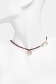 Akcesoria Naszyjnik damski z kamieniem naturalnym i zawieszkami RW25-ASD500 bordowy