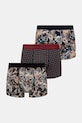 Bokserki bawełniane męskie z elastanem wzorzyste (3-pack) dzianina multicolor RW25-BBMA03