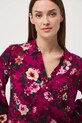 Bluzka damska z wiskozy w kwiaty różowy RW25-BDD030