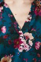 Bluzka damska z wiskozy w kwiaty RW25-BDD030 turkusowy