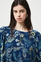 Bluzka damska z wiskozy wzorzysta granatowy RW25-BDD304