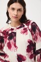 Bluzka damska z wiskozy w kwiaty beżowy RW25-BDD501