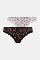 Figi bawełniane damskie briefs z elastanem wzorzyste (2-pack) RW25-BID504 multicolor RW25