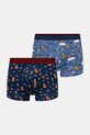 Bokserki bawełniane męskie z elastanem świąteczne (2-pack) dzianina multicolor RW25-BIMA04