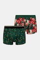 Bokserki bawełniane męskie z elastanem świąteczne (2-pack) dzianina multicolor RW25-BIMA06