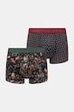 Bokserki bawełniane męskie z elastanem wzorzyste (2-pack) dzianina multicolor RW25-BIMA13