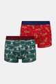Bokserki bawełniane męskie z elastanem świąteczne Shrek (2-pack) dzianina multicolor RW25-BIMA52