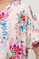 Bluzka z domieszką lnu damska wzorzysta RW25-BKD010 multicolor