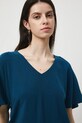 Bluzka damska gładka turkusowy RW25-BKD300