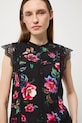Bluzka damska z wiskozy w kwiaty czarny RW25-BKDB00