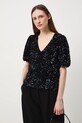 Bluzka damska z cekinami RW25-BKDB01 granatowy RW25