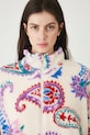 Bluza polarowa oversize wzorzysta beżowy RW25.BLD103