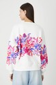 Odzież Bluza bawełniana damska oversize z nadrukiem RW25-BLD200 biały